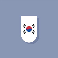 Illustration of south korea flag Template