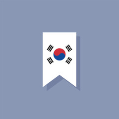 Illustration of south korea flag Template