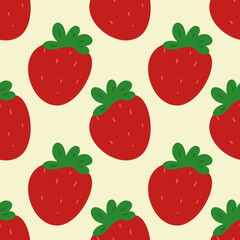 seamless pattern with strawberries