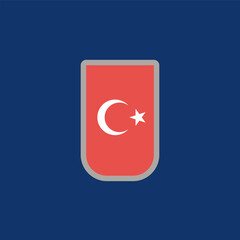 Illustration of turkey flag Template