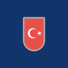 Illustration of turkey flag Template