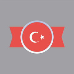 Illustration of turkey flag Template