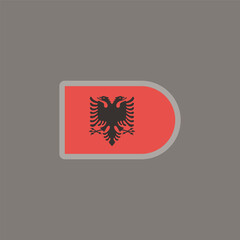 Illustration of albania flag Template