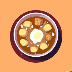 illustration of a soup bowl