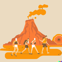 Illustration of Hikers