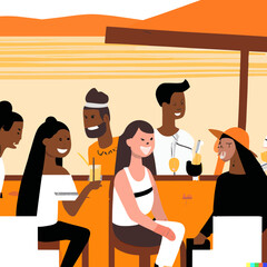Group of people illustration