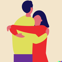 silhouette of a couple