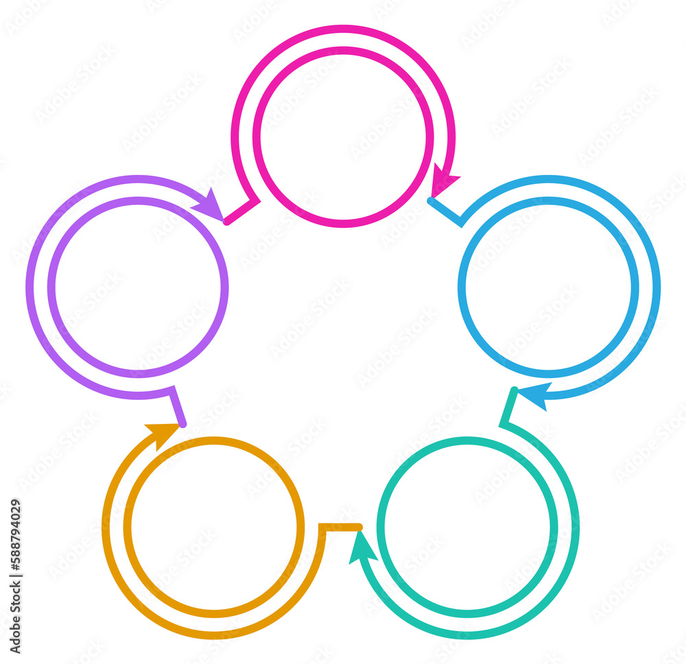 Poster infographic element. round text frame diagram template