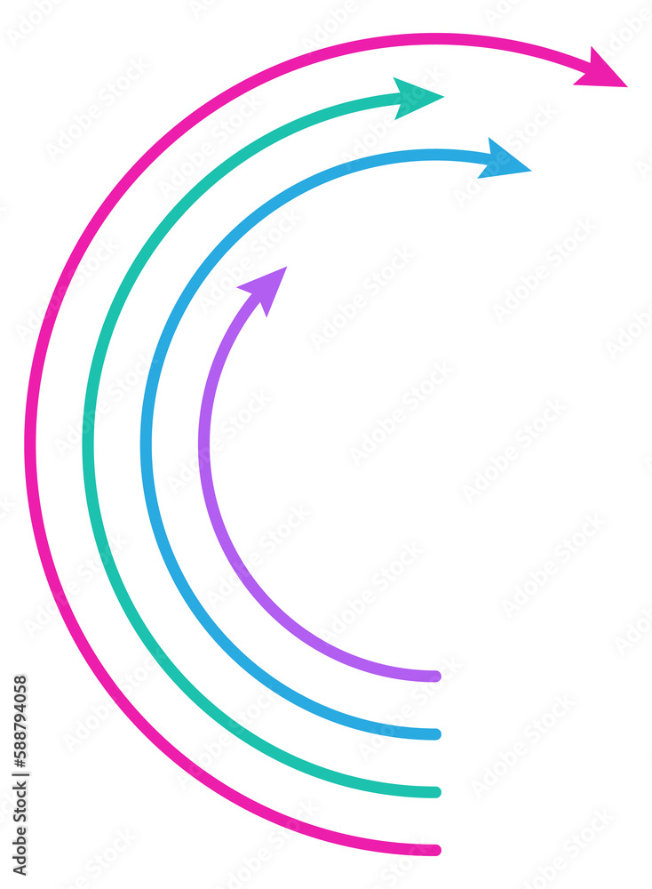 Poster round arrows. circle progress indicator infographic element