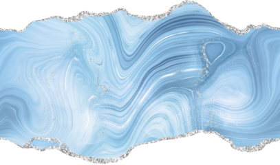 Baby blue and gold glitter agate, gold marble digital paper