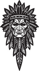 Fototapeta premium Native American Indian Tattoo. Native Vector Tattoo