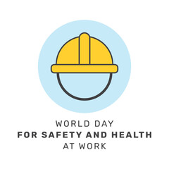 Vector illustration of World Day for Safety and Health at Work poster