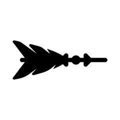 Wooden arrow in Indian tribal style