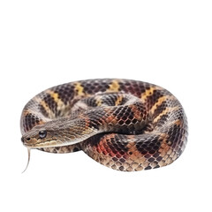 Obraz premium brown snake isolated on white