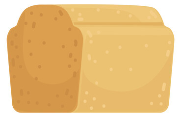 Bread loaf icon. Bakery toast wheat product