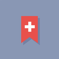 Obraz premium Illustration of switzerland flag Template