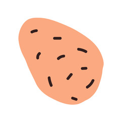 Stone or Pebble. Vector illustration in the style of a doodle