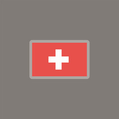Obraz premium Illustration of switzerland flag Template