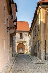 Fototapeta premium old and new architecture on the streets of bratislava in slovakia