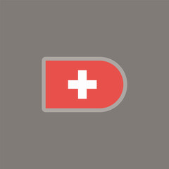 Illustration of switzerland flag Template