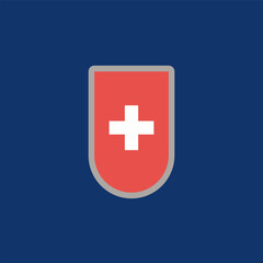 Obraz premium Illustration of switzerland flag Template