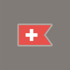 Obraz premium Illustration of switzerland flag Template