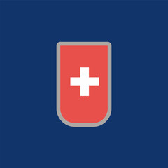 Illustration of switzerland flag Template