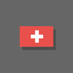 Obraz premium Illustration of switzerland flag Template
