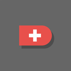 Illustration of switzerland flag Template