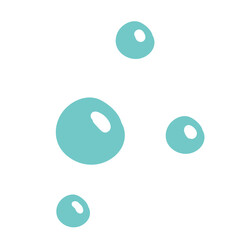 Water bubbles in doodle-style . Isolated Vector illustration
