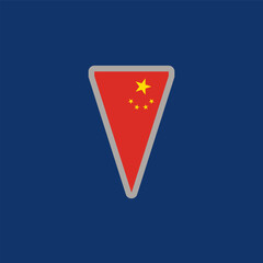 Illustration of china flag Template