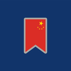 Illustration of china flag Template