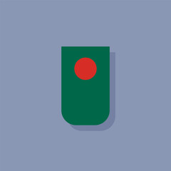 Illustration of bangladesh flag Template