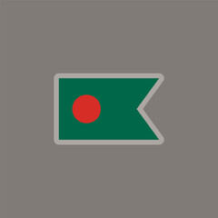 Illustration of bangladesh flag Template