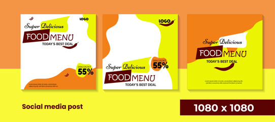 FOOD MENU restaurant menu social media post	