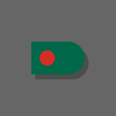 Illustration of bangladesh flag Template