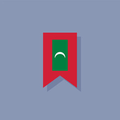 Illustration of Maldives flag Template
