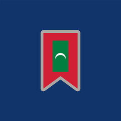 Illustration of Maldives flag Template