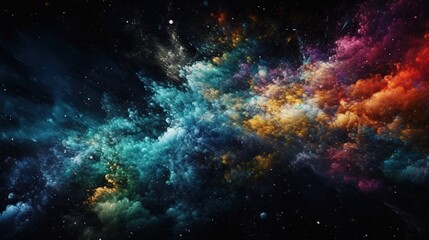 Fototapeta na wymiar Photo-realistic Abstract Universe Background Explore the beauty of the cosmos with our Photo-realistic Abstract Universe Background. Perfect for adding depth and intrigue to your designs.