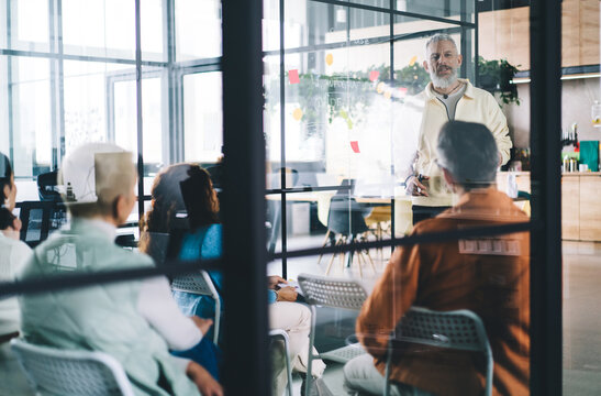 Businesspeople on workshop in modern office
