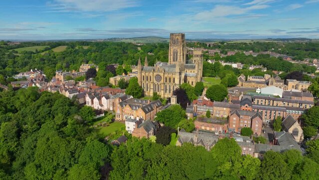 Durham Cathedral is a cathedral in the historic city center of Durham, England, UK. The Durham Castle and Cathedral is a UNESCO World Heritage Site since 1986. 