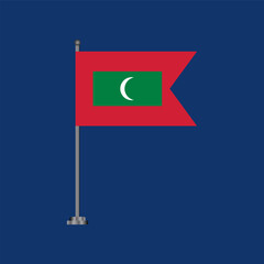 Illustration of Maldives flag Template