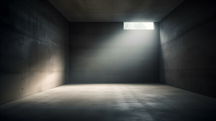 Beam of Light Dark Room Concrete Texture Background