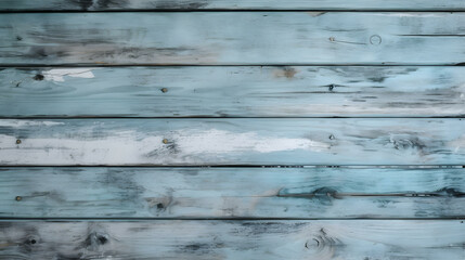 Fototapeta na wymiar Light Blue Painted Old Planks Texture Background