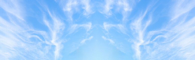beautiful blue sky with clouds panorama background