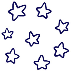 Cute element sparkles doodle clipart.