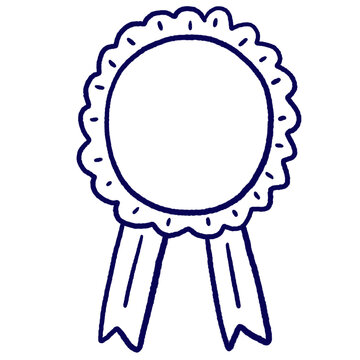 Cute element ribbin award clipart.