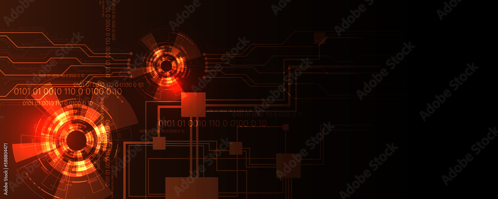 Poster abstract background image, technology concept and various digital communication network circuit boar