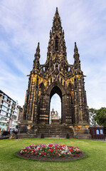 The Scott Monument in Princes Street Gardens in Edinburgh