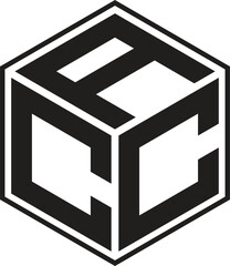 ACC letters logo with a polygon shape design